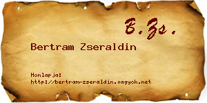Bertram Zseraldin névjegykártya